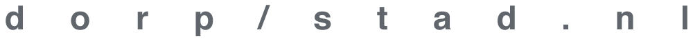 FOOTER DORP.STAD.NL